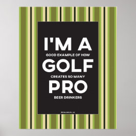 Poster Engraçado, sou um Golf Pro Golf