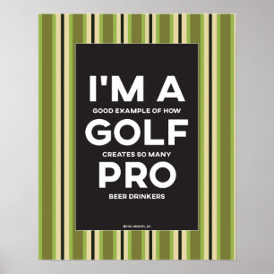 Poster Engraçado, sou um golfe Pro Golf