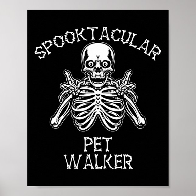 Poster Engraçado Spooktacular Pet Walker Halloween (Frente)