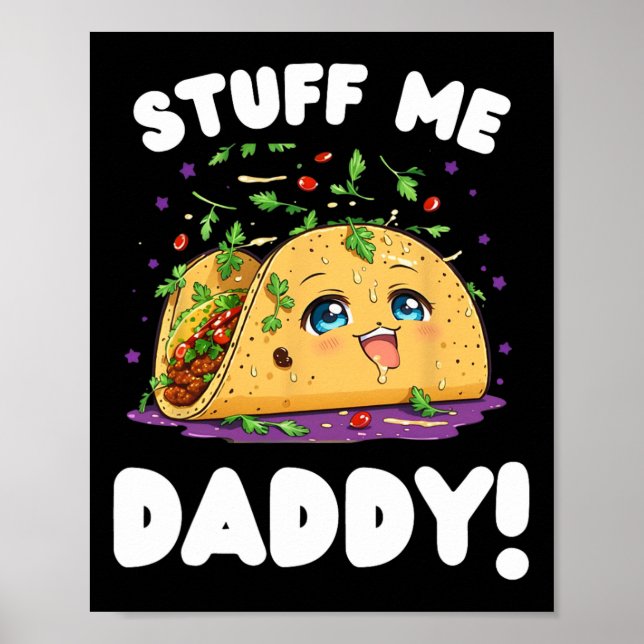 Poster Engraçado Sujo Coisas Que Eu Pai Taco E Pun Fo (Frente)