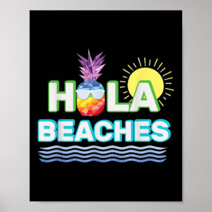 Poster Engraçado Summer Hola Praias Abacaxi Tear Beac