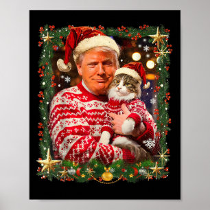 Poster Engraçado Suor De Natal Para Gatos Amantes De Nata