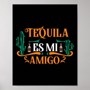 Poster Engraçado Tequila Es Mi Amigo Tequila É Meu Amigo