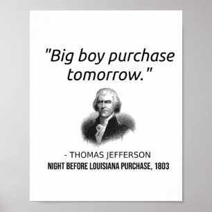 Poster Engraçado Thomas Jefferson, Professor de História