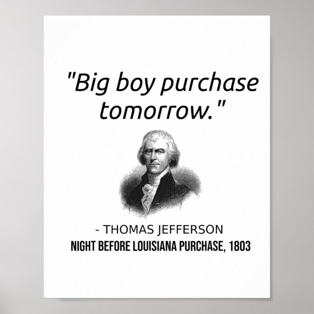 Poster Engraçado Thomas Jefferson, Professor de História  (Frente)