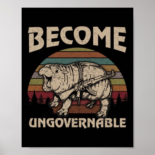 Poster Engraçado Torna-Se Incontrolável Moo Deng Cute Ba (Frente)