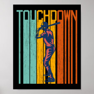 Poster Engraçado Touchdown Baseball Shirt Misturado S