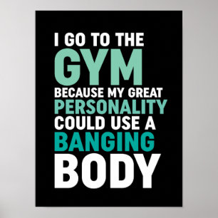 Poster Engraçado Trabalho De Malhação De Ginástica Eu Vou