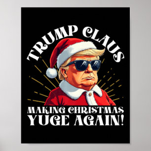 Poster Engraçado Tremor Claus Fazer Iuge de Natal Novamen