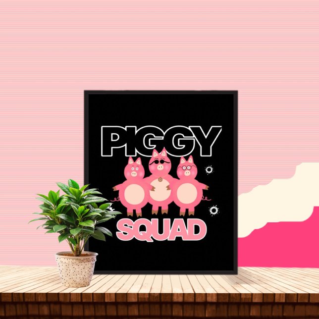 Poster Engraçado, três pelotão rosa (Criador carregado)
