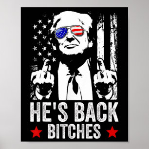 Poster Engraçado Trump 2024 Ele está de volta em 2025