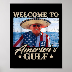 Poster Engraçado Trump Bem-Vindo Ao Golfo Das Américas, G