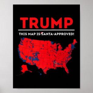 Poster Engraçado Trump Este Mapa É Aprovado Por Santa San
