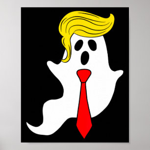 Poster Engraçado Trump Fantasma Trump Hair Halloween Dona