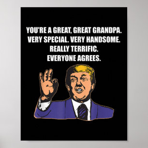 Poster Engraçado Trump Melhor Avô Sempre Concorda