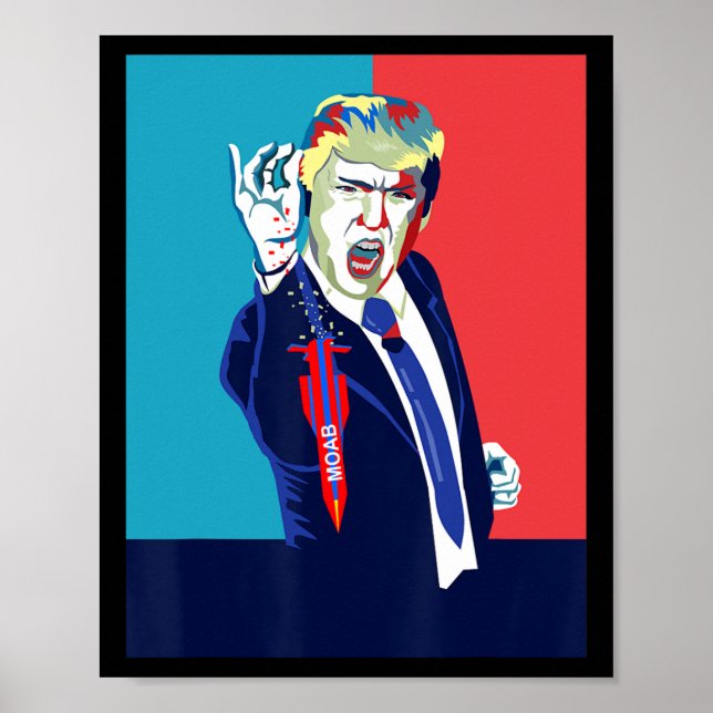 Poster Engraçado Trump Moab  (Frente)