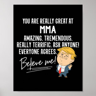 Poster Engraçado Trump Muito Bom Mma Artes Marciais