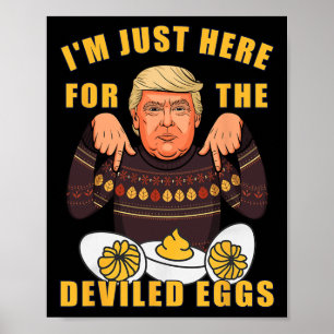 Poster Engraçado Trump No Dia De Ação De Graças Estou Aqu