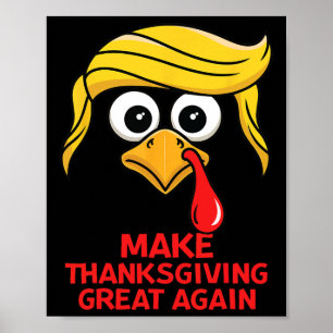Poster Engraçado Trump Torna Excelente de Ação de Graças