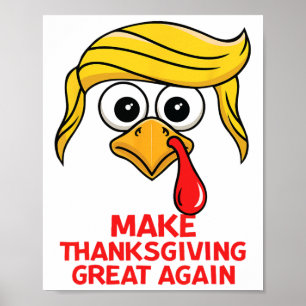 Poster Engraçado Trump Torna Excelente de Ação de Graças