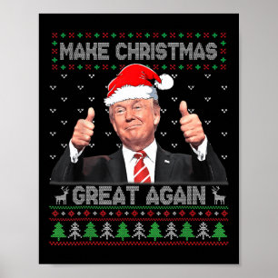 Poster Engraçado Trump Torne Excelente De Natal Novamente