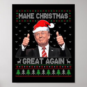 Poster Engraçado Trump Torne Excelente De Natal Novamente