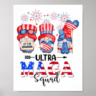 Poster Engraçado Ultra Mega Esquadrão Gnomos 4 De Julho U
