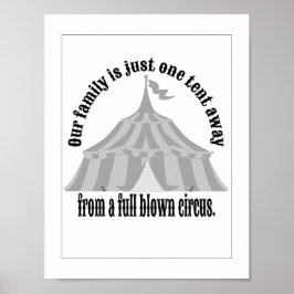 Poster Engraçado Uma tenda fora do Circus