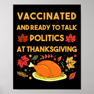 Poster Engraçado Vacinado E Pronto Para Falar De Política