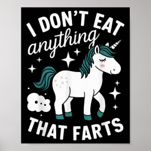 Poster Engraçado Vegan, eu não como nada que faça verdura