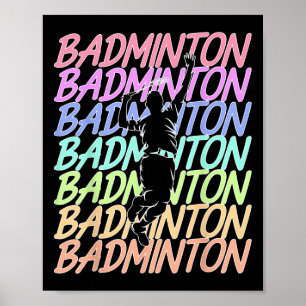 Poster Engraçado Vintage Badminton Shuttle Badminton Play