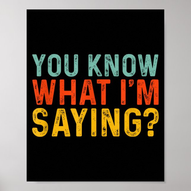Poster Engraçado Você Sabe Do Que Estou Falando Humor Iro (Frente)