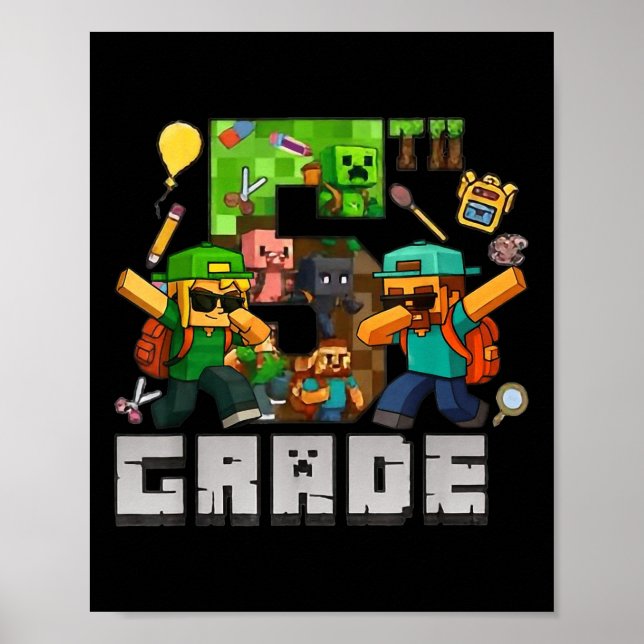 Poster Engraçado Voltar À Escola Jogadores De Batimentos  (Frente)