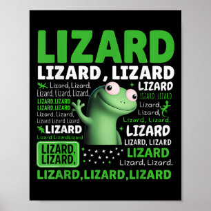 Poster Engraçado Weircore Animal Men Lizard Lizard Liz