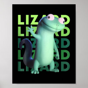 Poster Engraçado Weircore Animal Men Lizard Lizard Liz