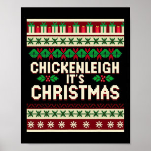Poster Engraçado Xmas Chickenleigh É Natal