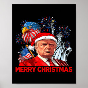 Poster Engraçado Xmas Donald Trump Feliz Natal Engraçado 