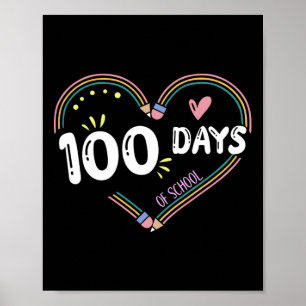 Poster Engraçados Meninos Da Escola 100 Dias De Escola Te
