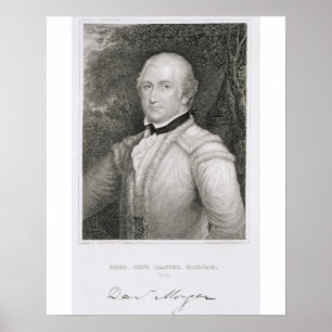 Poster Engrav de Daniel Morgan do general de brigada