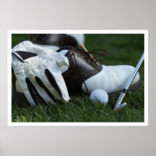 Pôster engrenagem de golfe