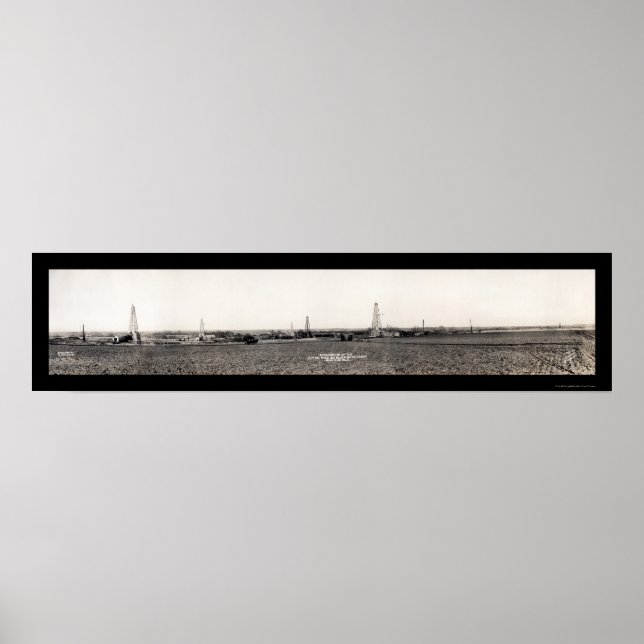 Pôster Enid OK Hoy Oil Field Photo 1917 (Frente)