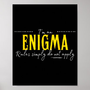 Poster Enigma, As Regras Simplesmente Não Se Aplicam