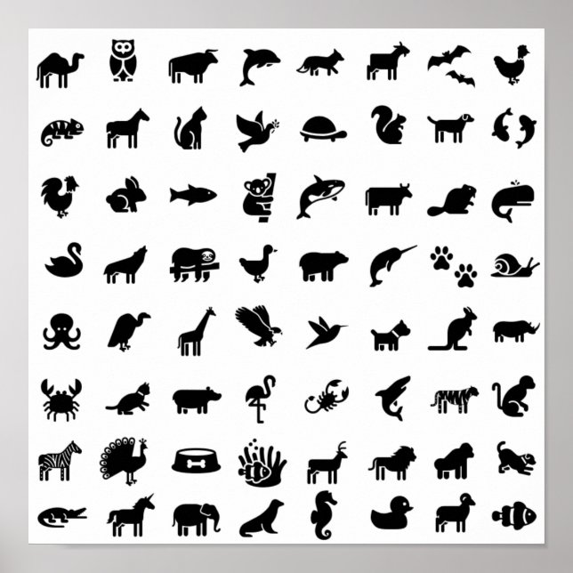 Poster Enjoy animals’ graphics (Frente)
