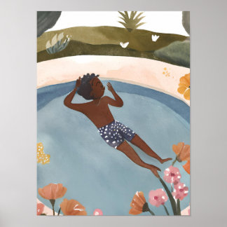 Poster Enjoying a swim