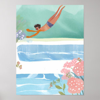 Poster Enjoying a swim
