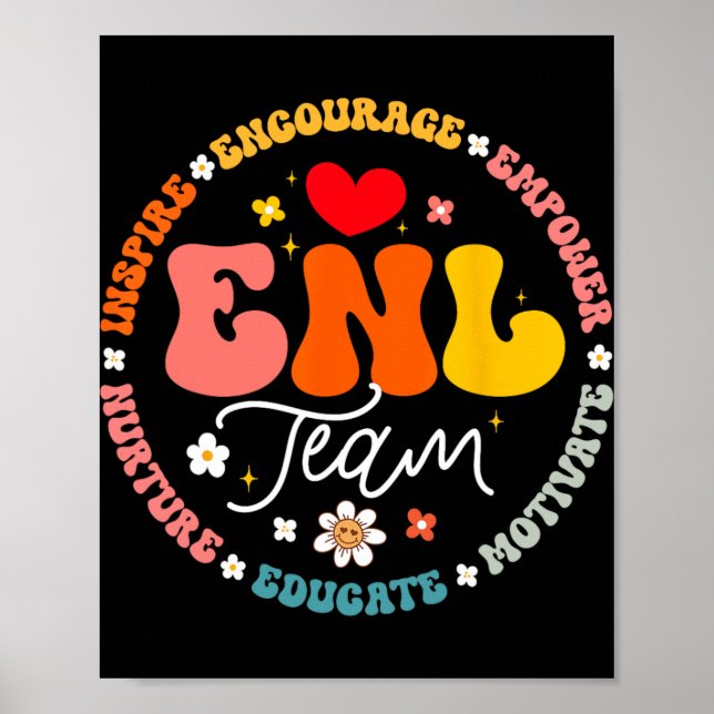 Poster Enl Team Teacher English New Language Squad Crew  (Frente)