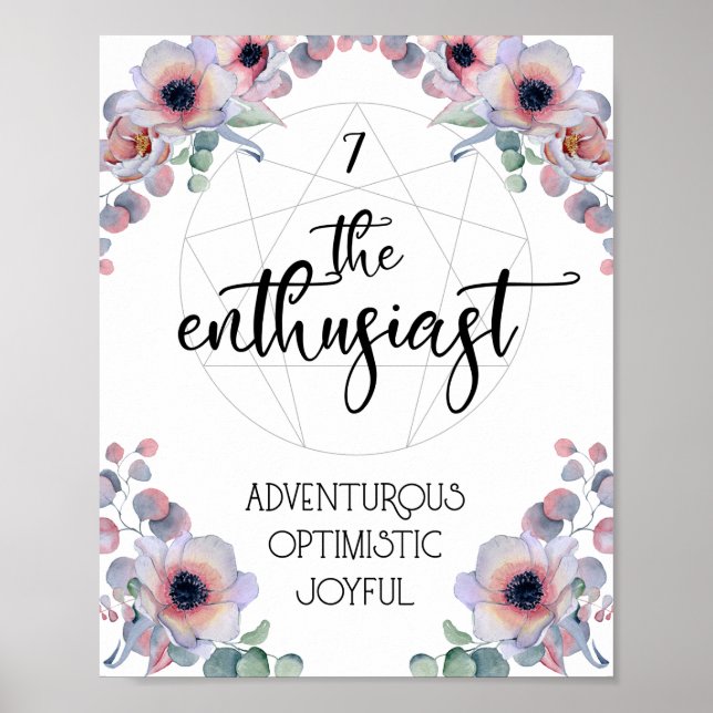 Poster Enneagram 7 O Entusiasta (Frente)