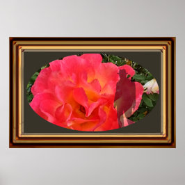Poster Enquadrado Oval Horizonte Foto Sombra do Ho