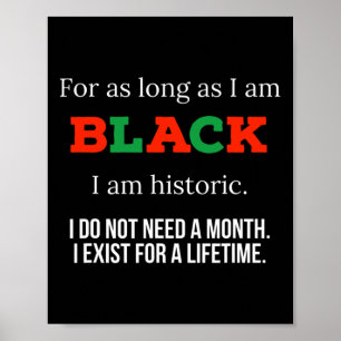Poster Enquanto Eu Estiver Preto, Sou Histórico - Bhm Jun