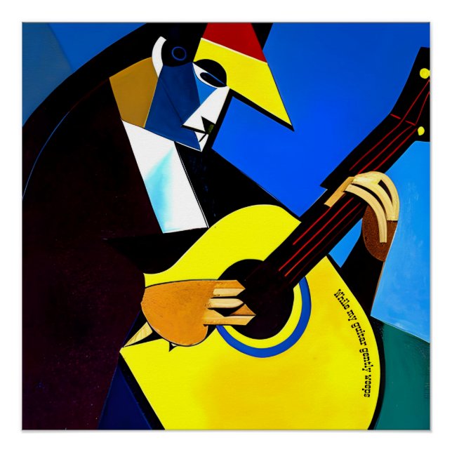 Pôster Enquanto minha guitarra chora gentilmente guitarri (Frente)